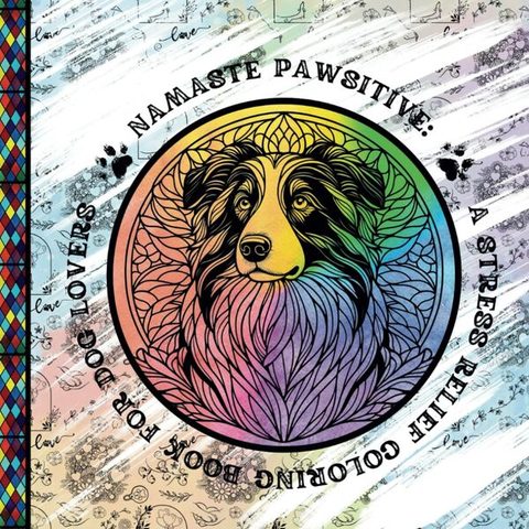 Namaste Pawsitive coloring book cover